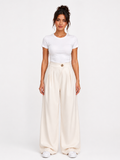 Classic Pants With Gold Button