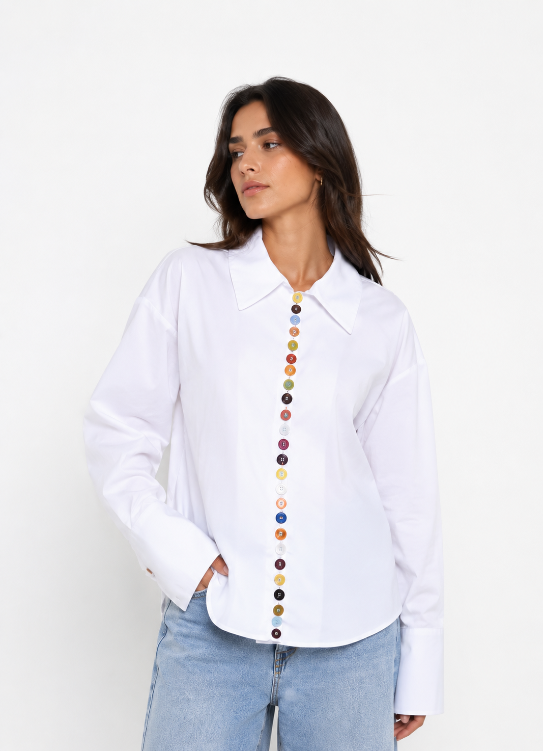 Colorful Long Sleeves Buttons