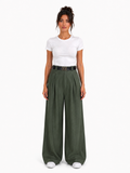 High-Waist Classic Pants With Belt