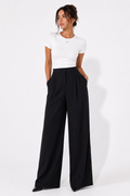 High-Waisted Pinstripe Wide Leg Pants