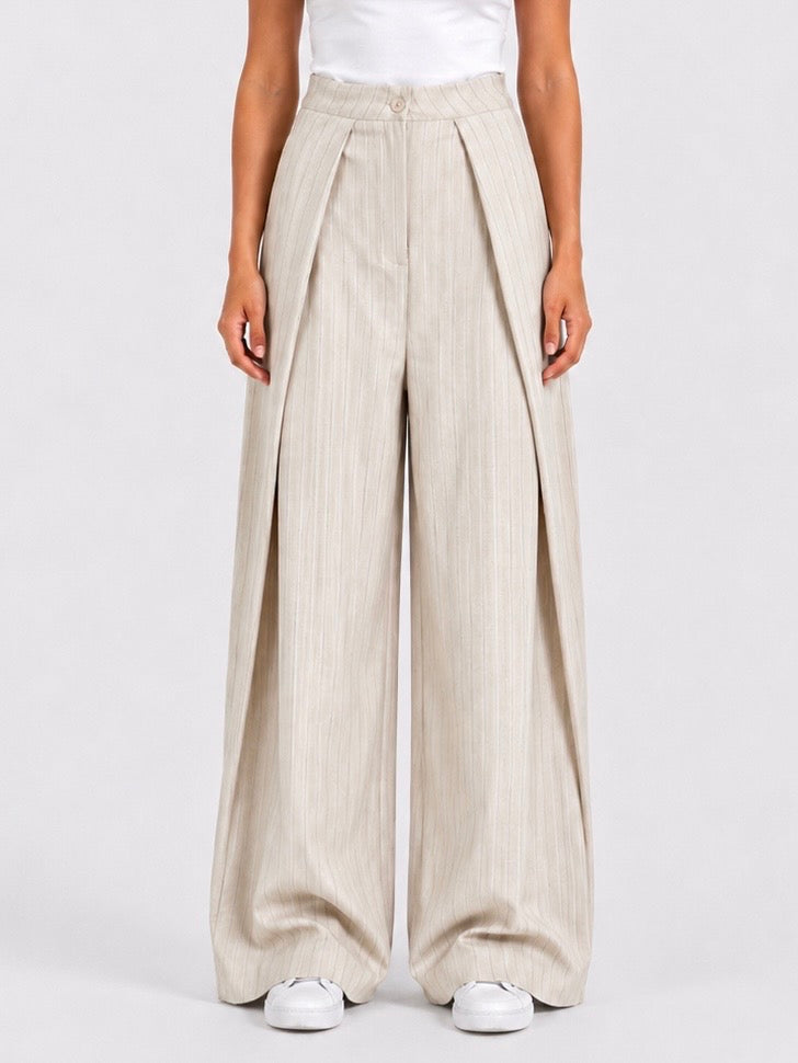 Classic Wrap Pinstripe Pants