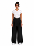 High-Waist Classic Pants With Belt